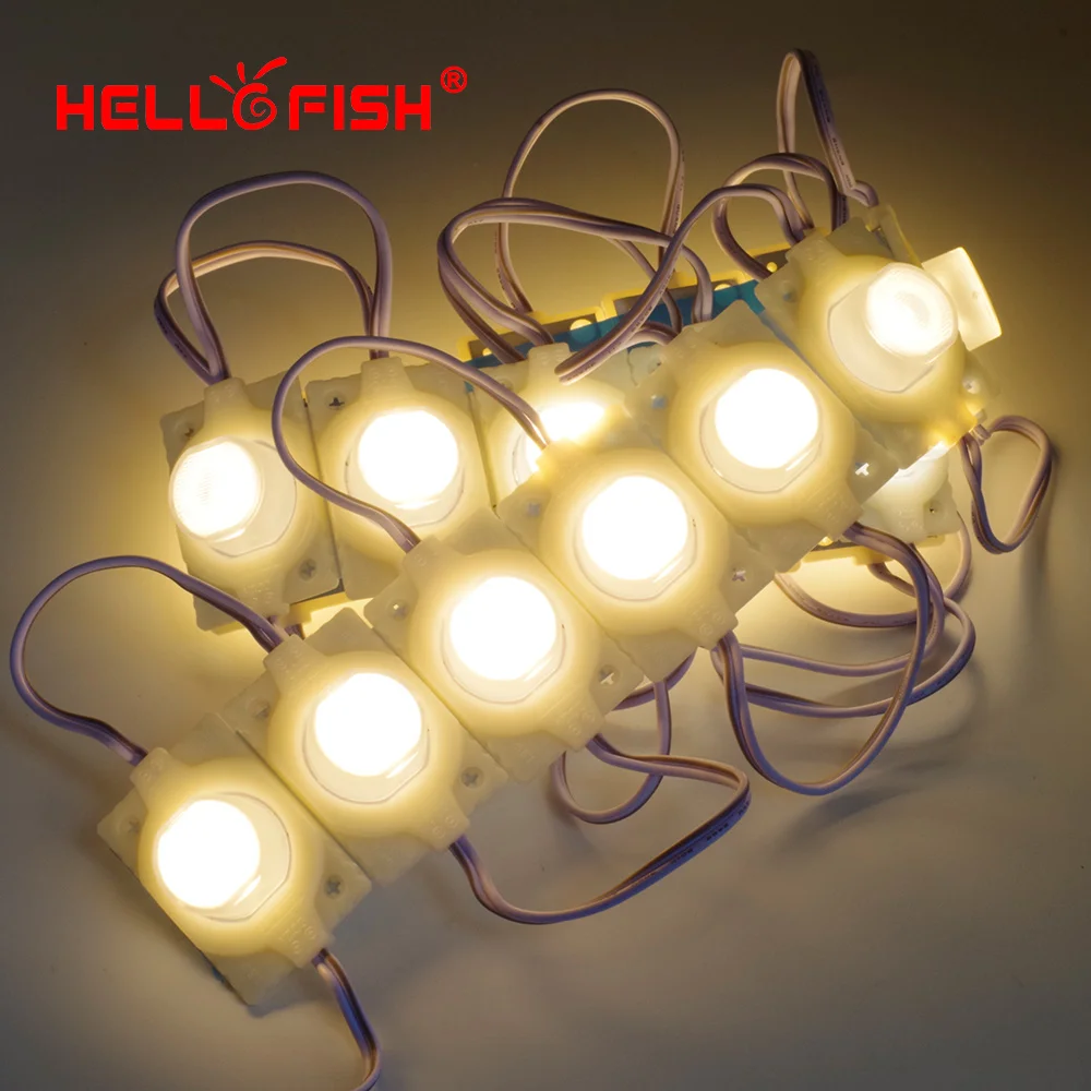 Hello Fish 20pcs DC12V модули высокой мощности рекламные Модули для фоновой подсветки световой угол 60 градусов IP68 водонепроницаемый