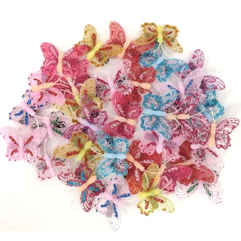 

100 Pcs Pet Hair Accessories Butterfly Style Puppy Dog Hair Alloy Clips Handmade Small Puppy Cat Hair Clips Dog Supplier Hairpin