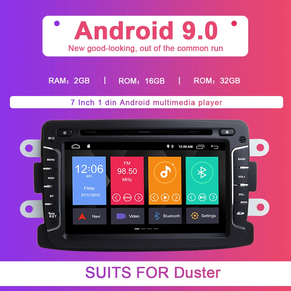 Android 9,0 автомобильный DVD для Dacia Lodgy Logan, Duster Sandero Renault Captur/Lada/Xray 1 din радио gps навигация мультимедийный плеер