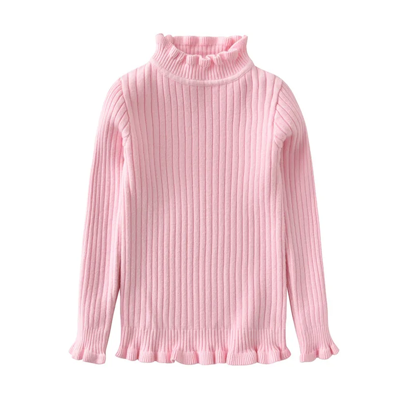 

baby girl clothes Autumn Baby Sweater For Girls Sweater Turtleneck Solid Sweater Kids Clothes For Girls Clothes sweater knitted