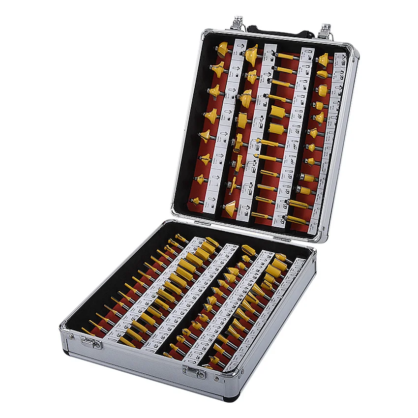 

New 100-piece/Set Tungsten Carbide Router Bit Set Woodworking Milling Cutter Trimming Machine Cutter Head Milling Cutter RC-100
