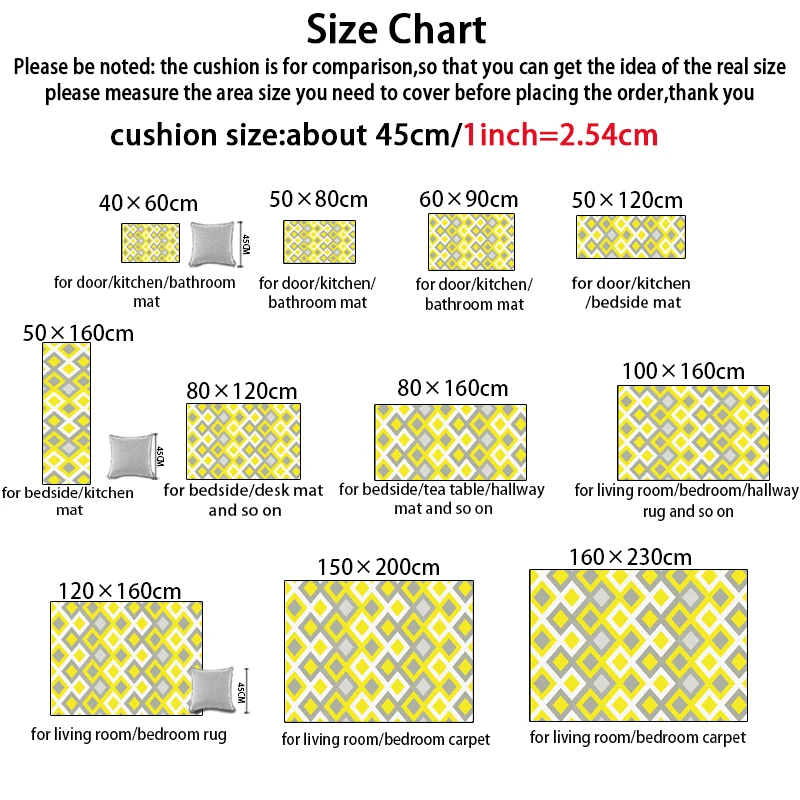 Модный коврик в скандинавском стиле с геометрическим узором и бриллиантами для двери/кухни, коврик для гостиной, спальни, прикроватной кровати, ковер, яркий желтый, серый
