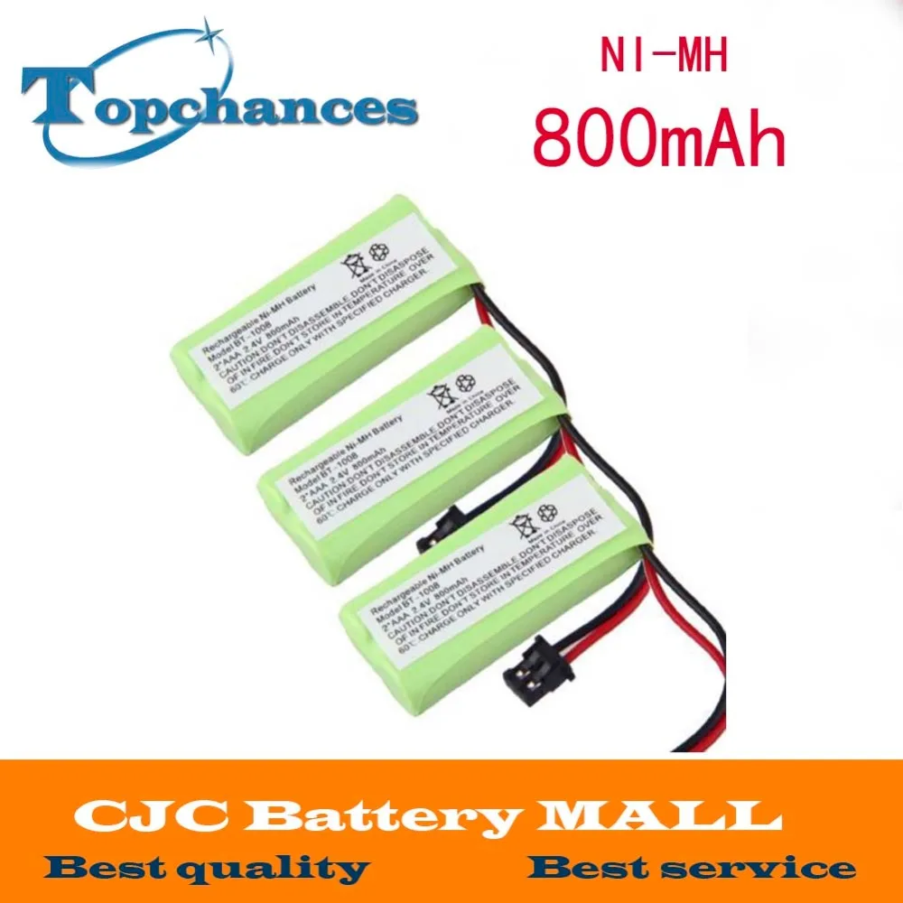 3x Cordless Home Phone Replacement Battery For Uniden BT 1008 BT1008