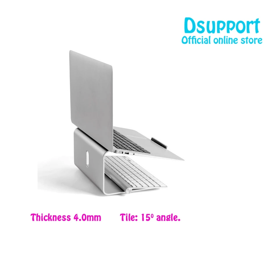 Dsupport-360 도 회전 조절 노트북 스탠드 각도 15 도 홈/인치 랩톱 스탠드, 알루미늄 도 회전 조절 가능, 15 도 회전, 노트북 스탠드