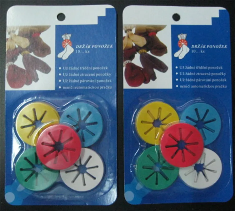 1000pcs/200 sets Sock Holder Rings Colorful Sock Organizers Sorters