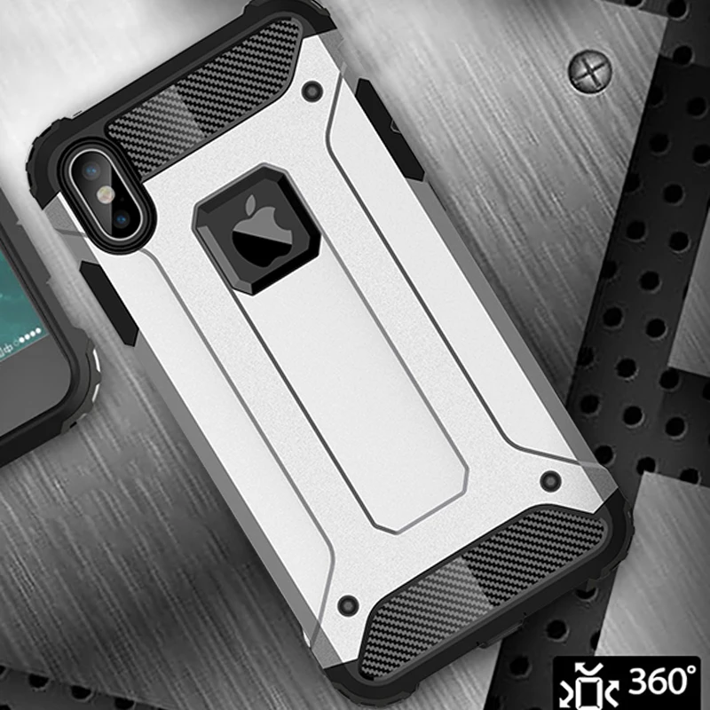 Strong Hybrid Tough Shockproof Armor Phone Back Case for iPhone XS MAX XR Xs X 8 7 6S Plus 5S SE Hard Rugged Impact Cover Fundas