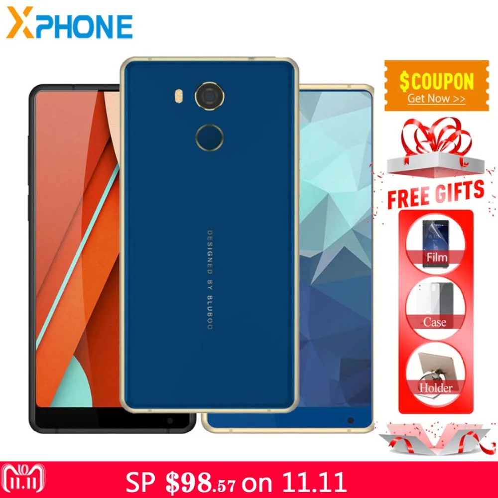 

Bluboo D5 Pro 3GB 32GB Mobile Phone 2700mAh Tri-bezel-less Full Screen MTK6737 Quad core Android 7.0 Fingerprint iD Cellphone