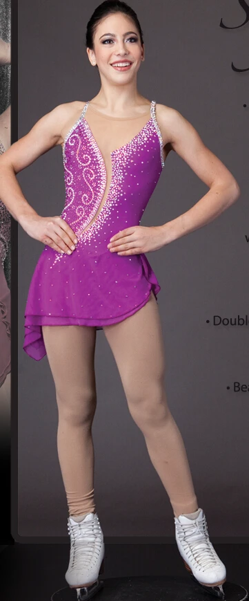

purple ice skating dresses for women hot sale figure skating dress girls custom women competition skating dress free shipping