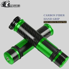 7/" 22 мм углеродное волокно бар концы мотоцикла рукоятки «Грипсы» баров универсальный мотоцикл для KAWASAKI NINJA 250R ZX6R 636 ZX6RR ZX