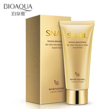 1 шт. bioaqua Snail Repair и яркости очищающее средство для ухода за кожей увлажняющий и питательный лицо стирка