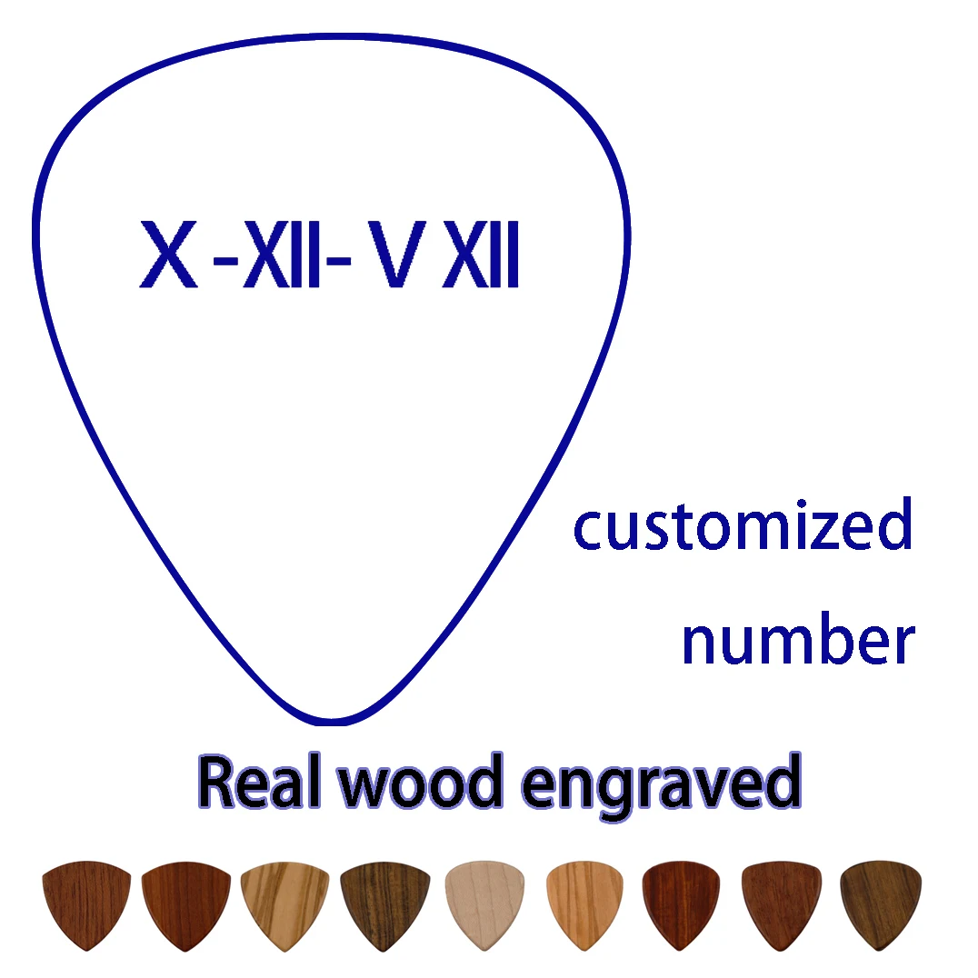 

Personalized Wood Guitar Pick Roman Numeral Custom Anniversary Gift Engraved Stamped Pick Plectrum Guitar Parts & Accessories