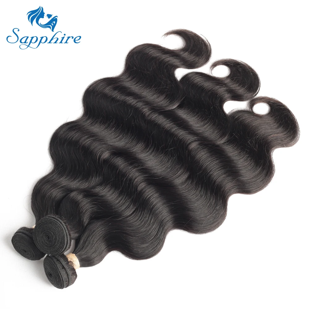 Сапфировые волосы перуанские объемные волнистые человеческие пучки 100% remy