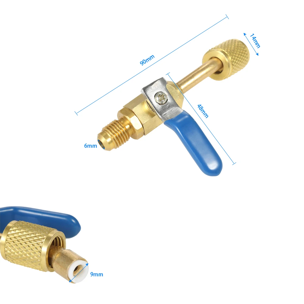 Кондиционер хладагент 3 шт. цвет кодовый R410A R134A запорные клапаны для AC HVAC холодильные зарядные шланги