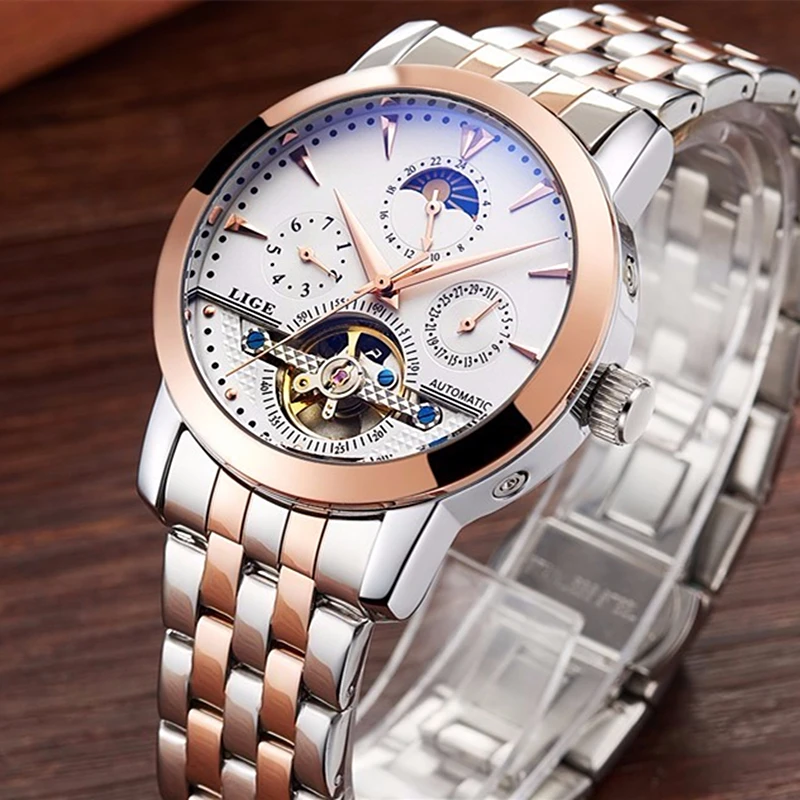 

Watches Men Luxury Brand Casual Watch Automatic Clock Men Sport Watches Men's Full Steel Military Wrist Watch Relogio Masculino
