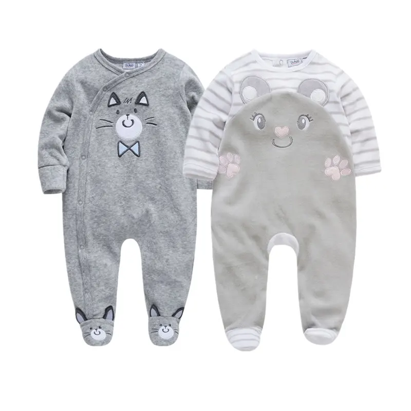 Kavkas mamelucos de bebé de invierno bebé recién nacido de terciopelo grueso cálido monos para bebe de las niñas de manga larga mono puente 0- 24 M Kavkas mamelucos de bebé de invierno bebé recién nacido de terciopelo grueso cálido monos para bebe de las niñas de manga larga mono puente 0- 24 M