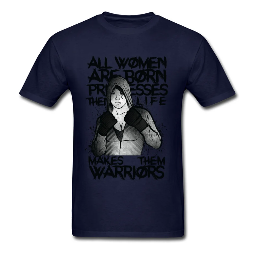 MMA Female Fighter T-shirts Design Short Sleeve Designer Round Collar 100% Cotton Fabric Tees Tee Shirt for Men Summer/Fall MMA Female Fighter navy