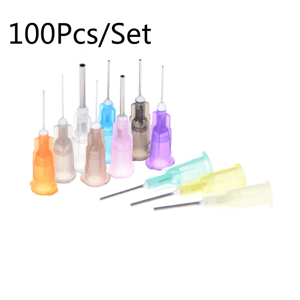 

100Pcs/Set Solder Paste Adhesive Glue Liquid Dispensing Needle Welding Fluxes For Welding Tools