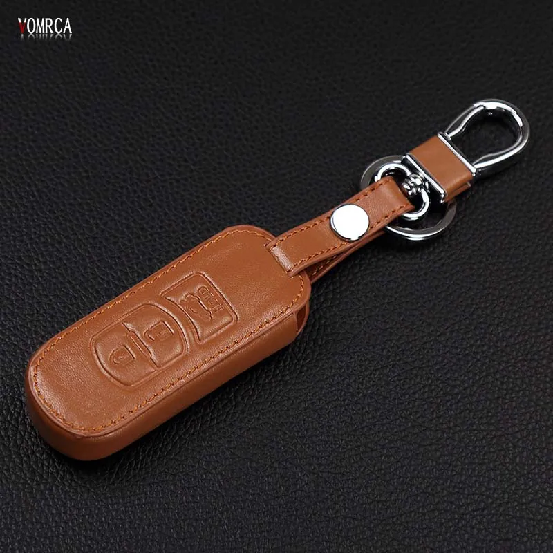 Чехол для автомобильного ключа из натуральной кожи защитный чехол Mazda 2 3 5 6|key case for