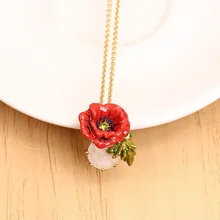 Francés Les Nereides Esmalte Collar Romántico de la Joyería de Cadena Larga Para Las Mujeres Día de San Valentín presente Envío Gratis