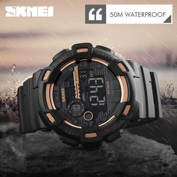 

Men Silicone Sport Watch Hot SKMEI Top Brand Mens Digtial Watches Waterproof Military Electronic Wristwatch Male Clock Reloj