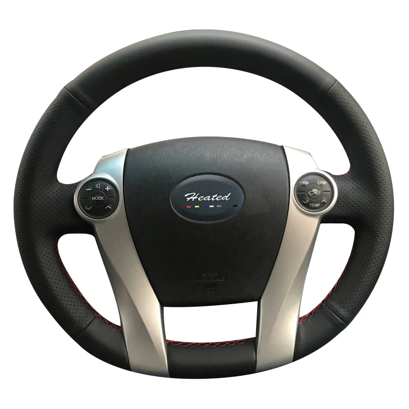 Genuine leather Steering Wheel Cover for Toyota Prius 2009 2015 Aqua