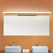 Настенный светильник Зеркало для ванной со светодиодной подсветкой зеркало с подсветкой белый 400/600/800/1000/1200 мм современный макияж Туалетная комната Зеркало для ванной светодиодный зеркало