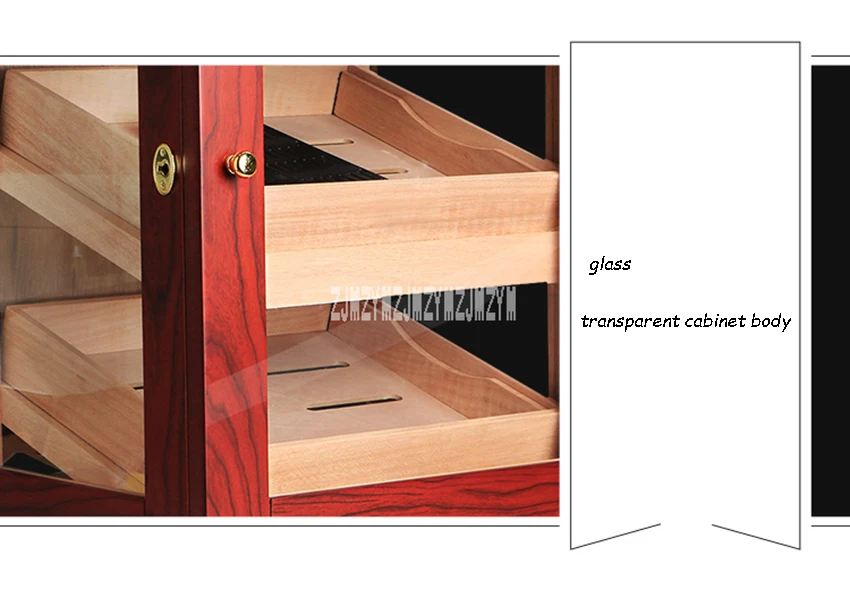 Шкаф-витрина для сигар большой Ёмкость 3-Слои одноцветное деревянный большой Коробка Для Хранения Сигар 3 ящика из натурального дерева