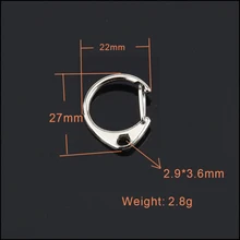 Крючок Брелок-Карабин Для Ключей Брелоки застежки вращающийся карабин зажимы сплав Омаров 100 шт