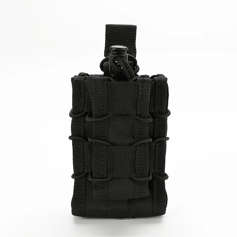 Двойной подсумок страйкбол пистолет Molle Mag мешок MC ACU грязи OD BK - Цвет: black