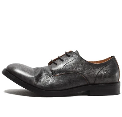 Новинка года; повседневная мужская обувь из натуральной кожи в британском стиле; кожаные туфли ручной работы на шнуровке с большим носком высокого качества; zapatillas hombre; EU44 - Цвет: as shown