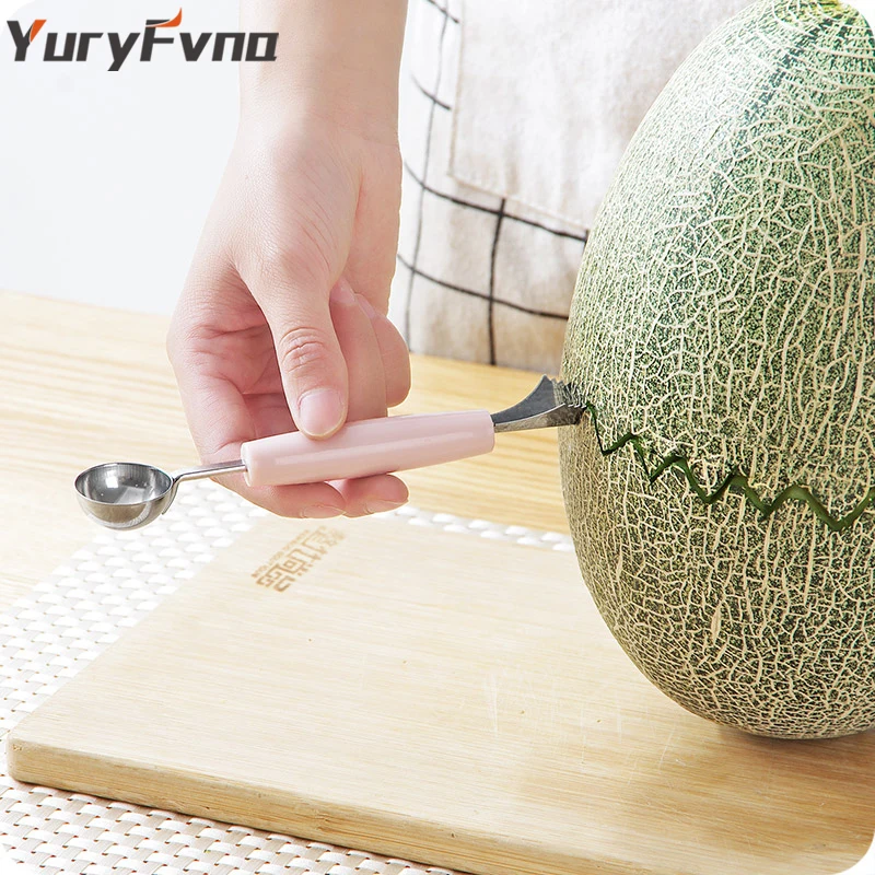Многофункциональный нож для резки дыни YuryFvna 2 в 1 фруктов из нержавеющей стали