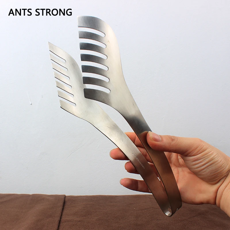 

ANTS STRONG durable diy food BBQ clip/stainless steel cooking braed barbecue tongs salad kitchen anti heat bread clamp