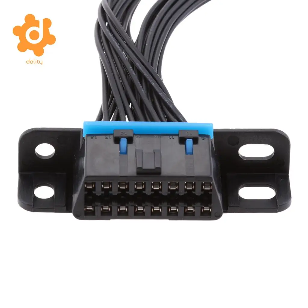 16-Pin OBD2 OBDII Y Splitter Male to Female Connector Extension Cable constructed from flexible high quality cable
