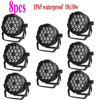 

6pcs Stage Light 18 x 10W High Power RGBW 4IN1 Led Waterproof Par Light 180W