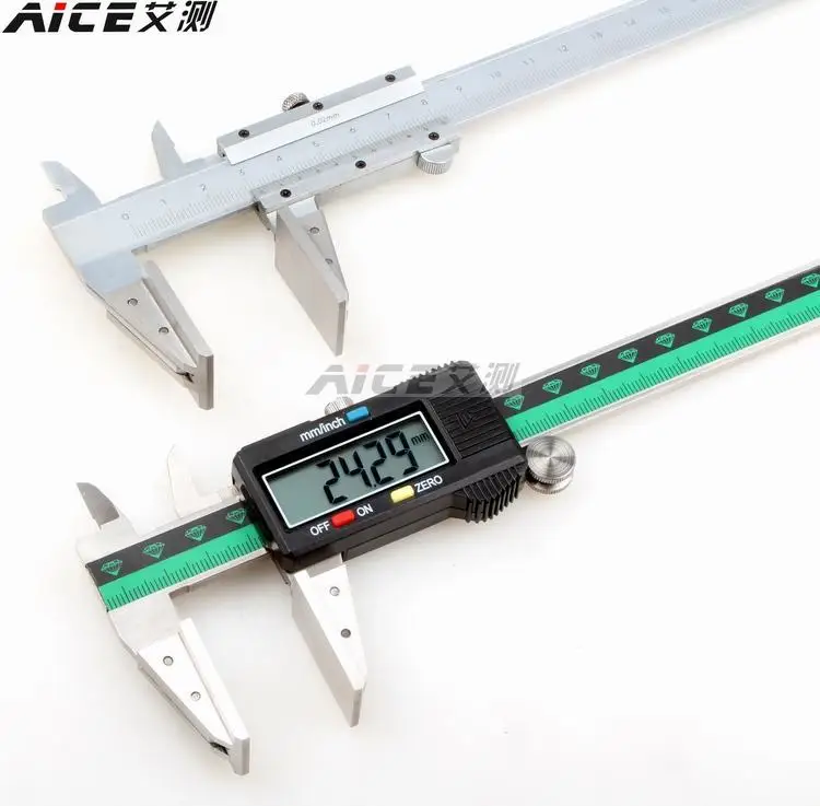 Digital display wire rope vernier caliper, wide surface caliper