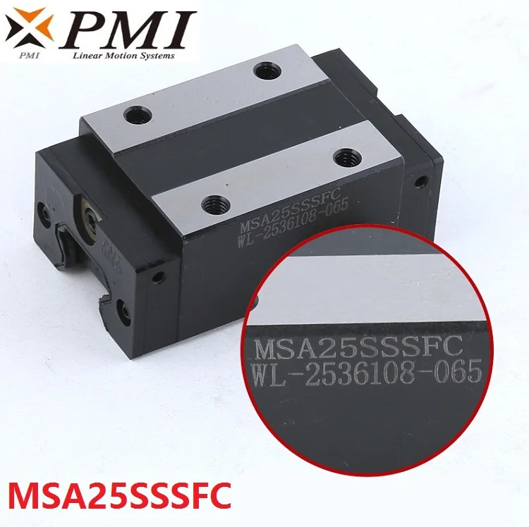 US $158.00 8pcsLot Original Taiwan PMI MSA25S MSA25SSSFC N Linear Guideway Slide Block Carriage For CO2 Laser Machine CNC Router MSA25SN