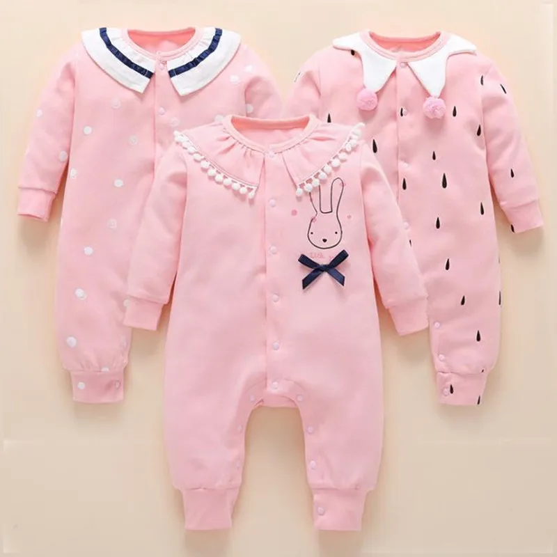 

Baby Girl Onesie Tiny Cotton Baby Winter Jumpsuit Newborn Baby Girl Romper 6-18 Months