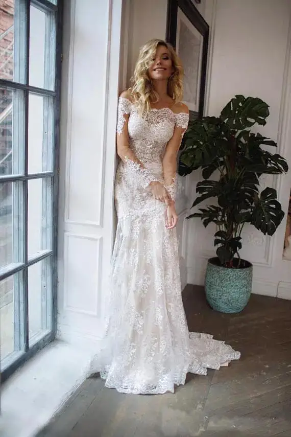 2019-detachable-train-lace-wedding-dresses-mermaid-off-shoulder-long-sleeve-appliques-plus-size-boho-bridal-gowns-vestidos-de-noiva (3)