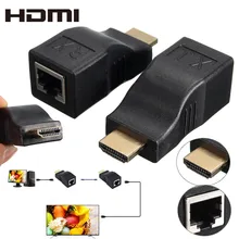 HDMI RJ45 CAT5E CAT6 UTP LAN Ethernet HDMI Extender повторителя 1080 P жесткий Пластик HDMI к RJ45 Сетевой удлинитель для HDTV