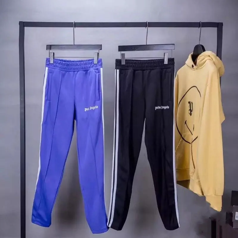 

Palm Angels Sweatpants Men Women 1:1 High Quality Palm Angels Sweatpants Fashion Casual Drawstring Zipper Palm Angels Sweatpants