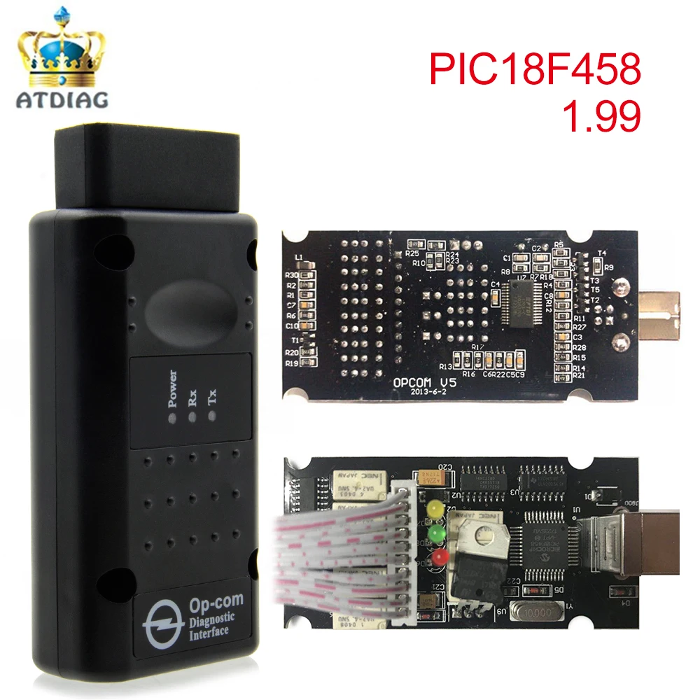 Бесплатная доставка OP COM V1.59 V1..95 V1.99 новейший для O * pel чип PIC18F458 HW 1 59 OPCOM CAN BUS