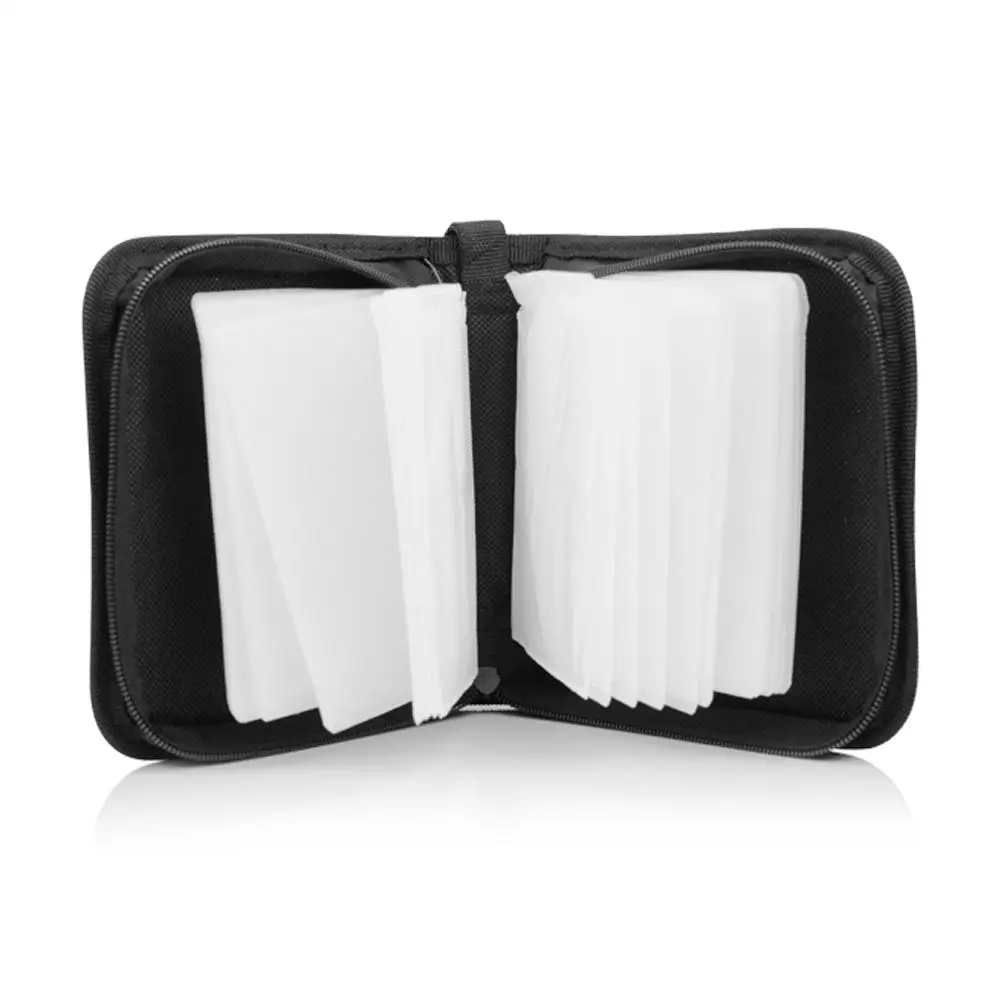 Black Case 40PCS Capacity CD Case With Zipper Music Discs Game Discs PC