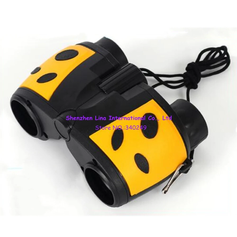 8x22 سبعة-بقعة الخنفساء الطفل تلسكوب مطاط مطبوع قبضة زلق مناظير