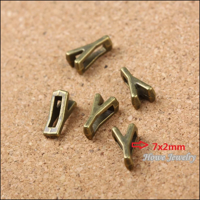 

Wholesale 225 pcs Vintage Charms Letter Y Antique bronze Fit Leather leather slide rope bracelet jewelry production 10087