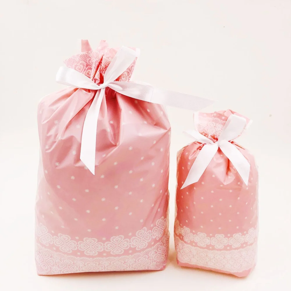 

Pink lace pattern party gift wrapping, 10 packages of candy gift wrapping, plastic biscuit wrapping, chocolate gift wrapping
