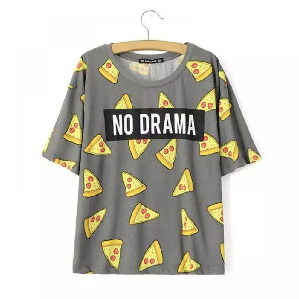 

Fashion T Short Letters Tops H6 Sleeve Women's Print Summer Shirt Cake Casual