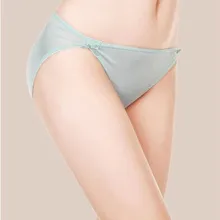 Шелковое белье сексуальный женский шелк тутового шелкопряда ткани трусы без следа малоэтажного Штаны дамы Шорты