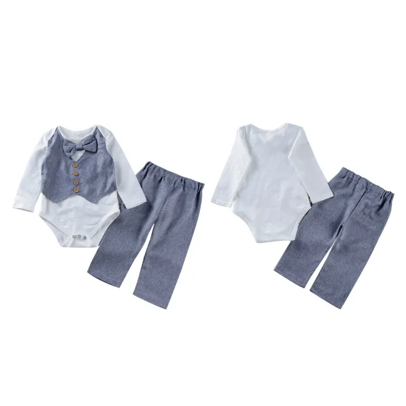 

Baby Clothing Infant Long-sleeved Romper+Pants 2pcs 2018 New Autumn Newborn Boys Casual Clothes Set Baby's Sets 0-2Y