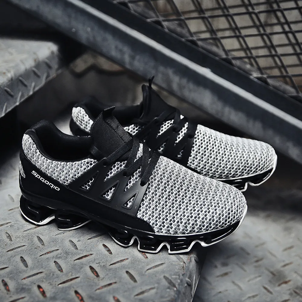 

Men Casual Walking Sneaker Slip On Blade Outdoor Sport Shoes Mesh Running Shoes Lightweight Breathable Shoes Plus Size#es
