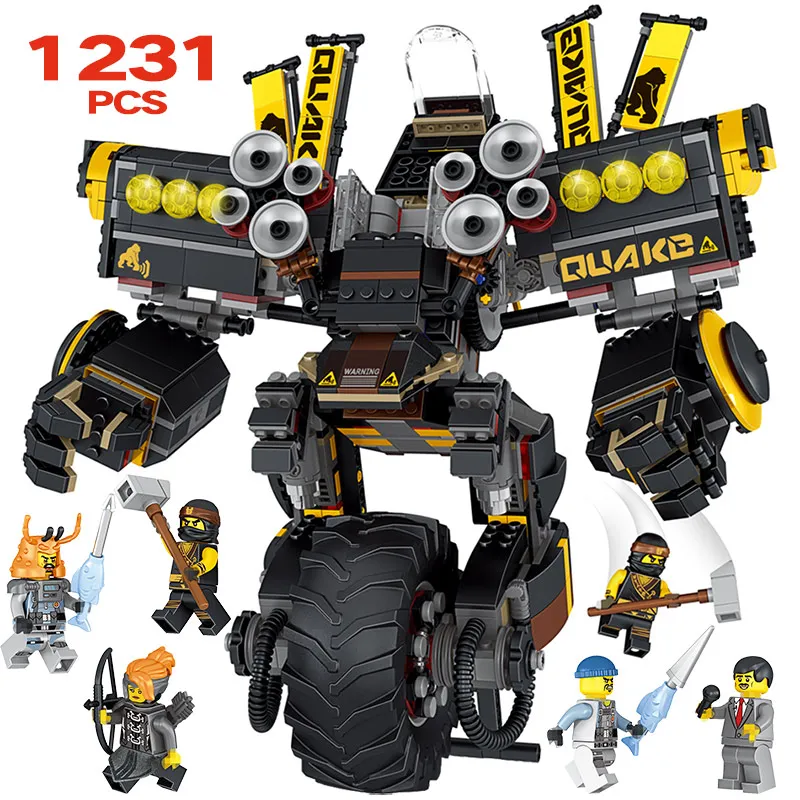

1231PCS Film Quake Mech Series Bricks Compatible Legoingly Ninjagoed Blocks 70632 Figure Building Blocks Toys For Boys Gift